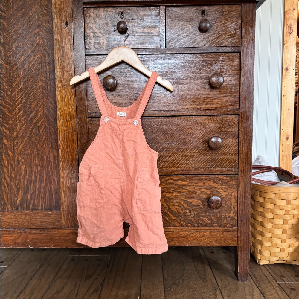 Lali Peach Kids Short Overalls